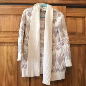 Long patterned sweater